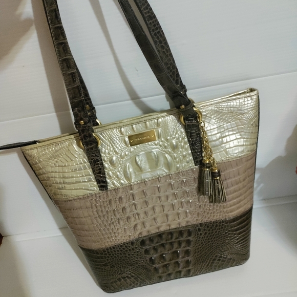 Brahmin Asher Tote Heather Vineyard Tri-Tone Melbourne Leather - Picture 3 of 16